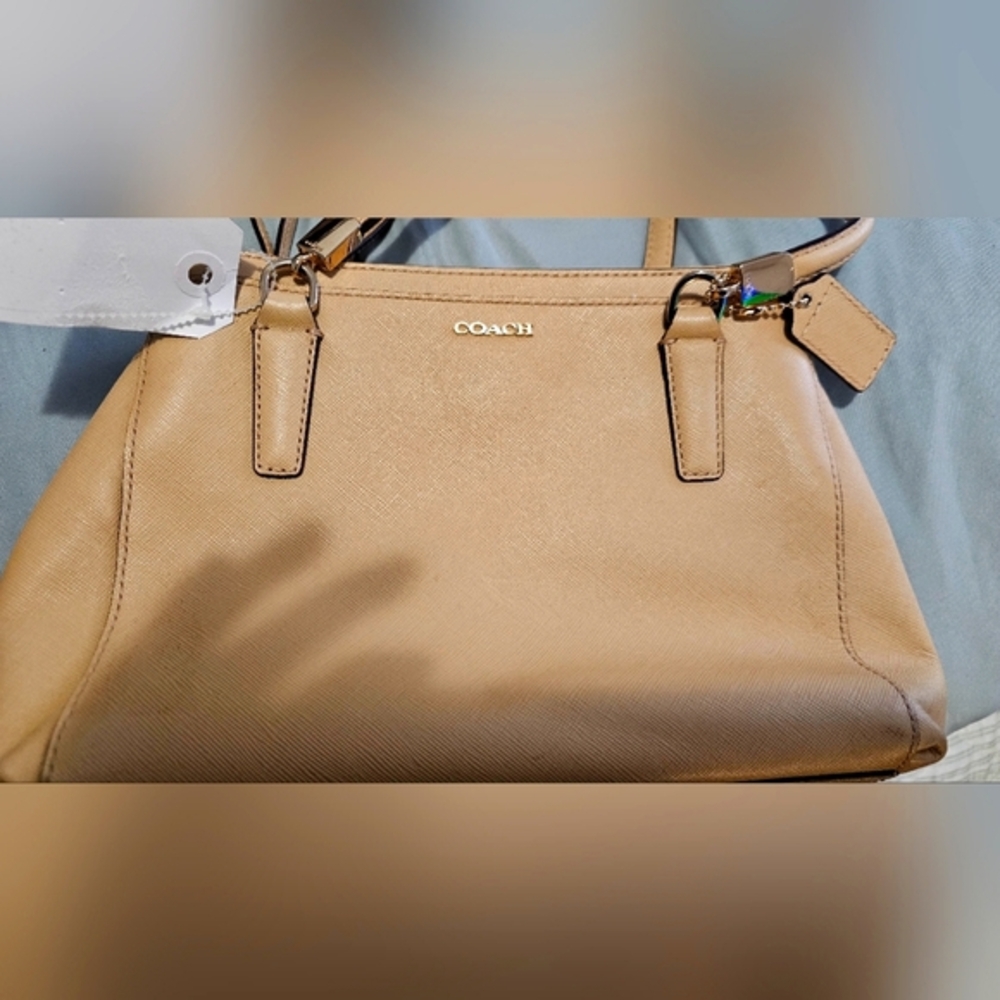 Coach Tan Leather Tote Bag